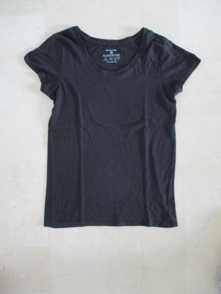 Zwart t-shirt, maat xxs=32/34, Kleding | Dames, Zwart, Ophalen of Verzenden, Zo goed als nieuw, Korte mouw