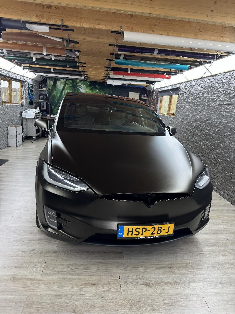 Tesla Model X 2016 Zwart, Auto's, Tesla, Automaat, Model X, Zwart, 2327 kg