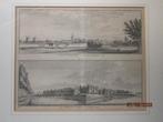 Dubbele Gravure BODEGRAVEN, 1750,WIERIKKEN  SCHANS, Antiek en Kunst, Ophalen
