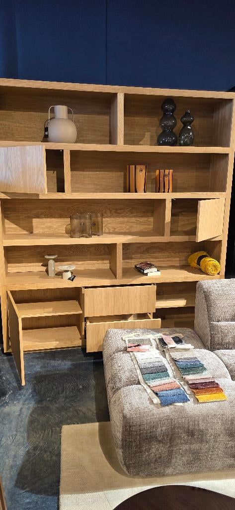 Opbergkast / Vakkenkast – Naturel - 200 cm  SHOWMODEL, Eikenhout, Met deur(en), 200 cm of meer, Bornsestraat 31