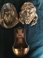 Antieke religieuze set: Jezus, Maria en wijwaterbakje, Ophalen