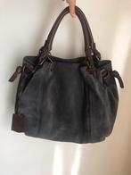 Burkely tas blauw/grijs suede, Verzenden, Zo goed als nieuw, Blauw, Handtas
