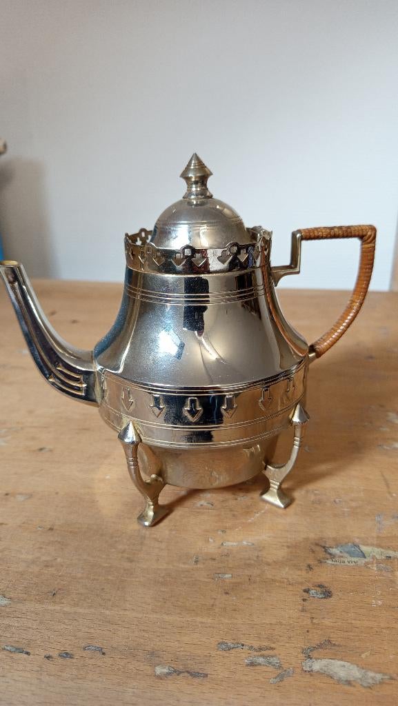 Vintage theepot in tin, Antiek en Kunst, Ophalen