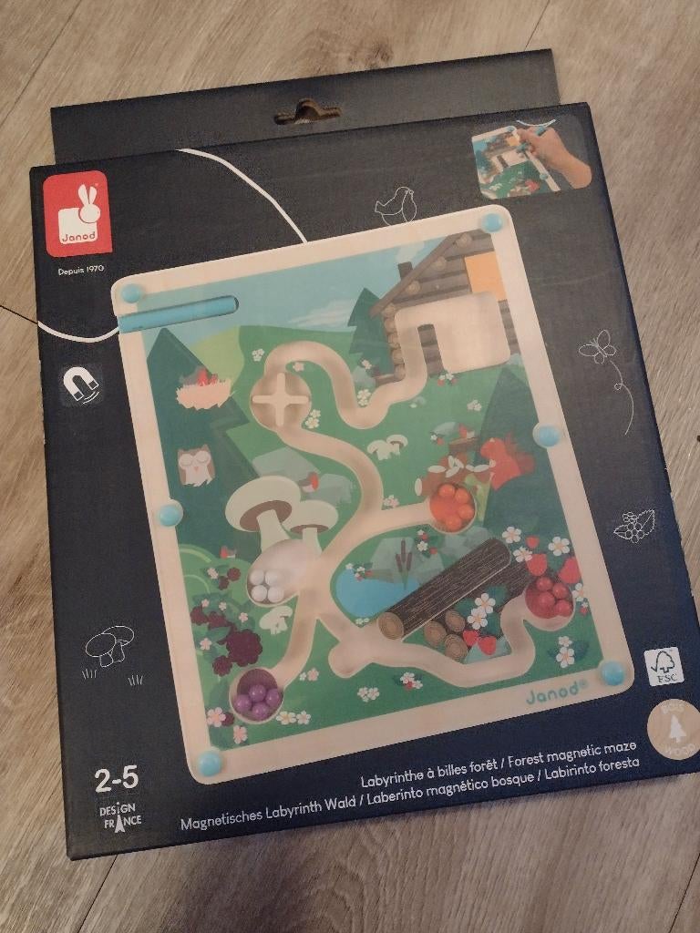 Magneetspel Janod doolhof Bos kind, Ophalen of Verzenden, Nieuw, Puzzelen
