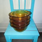 Arcoroc Sierra oker amber honinggeel soepkommen 4 stuks, Huis en Inrichting, Keuken | Servies, Ophalen, Gebruikt, Glas, Kom(men)