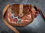 Boho / Ibiza Schoudertas – Pink Suede, Ophalen of Verzenden, Zo goed als nieuw, Bruin, Handtas
