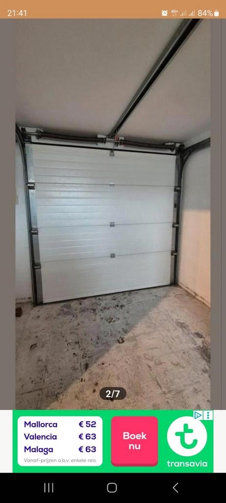 Witte garagedeur Domburg, Doe-het-zelf en Verbouw, Deuren en Horren, Ophalen, Gebruikt, Garagedeur, Metaal