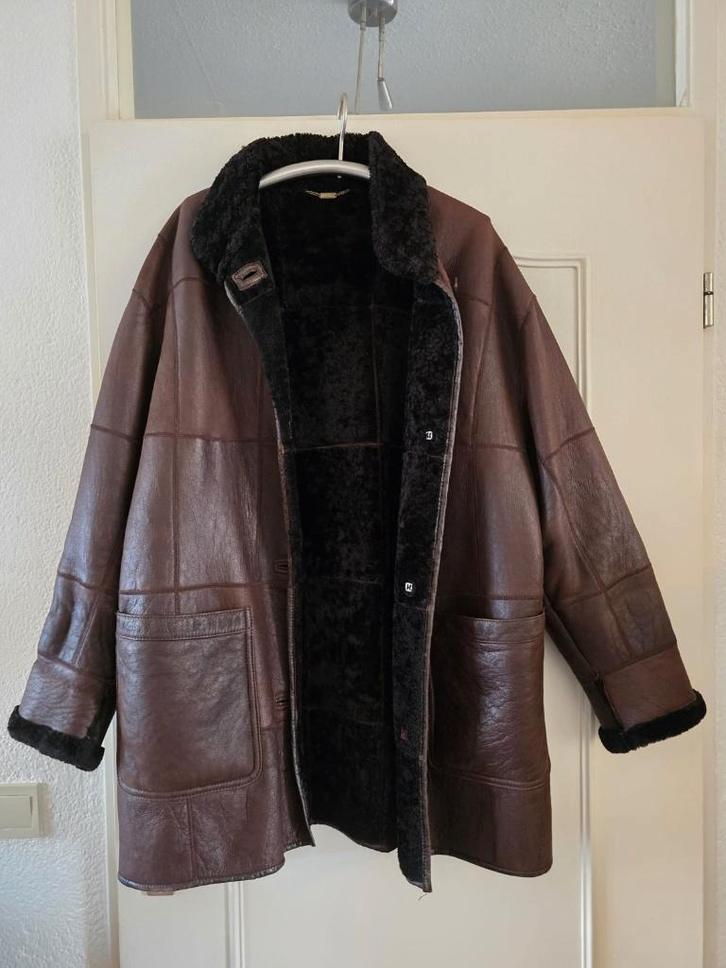 @ Bruine vintage Christ leren jas, Kleding | Heren, Jassen | Winter, Gedragen, Maat 56/58 (XL), Bruin, Ophalen of Verzenden