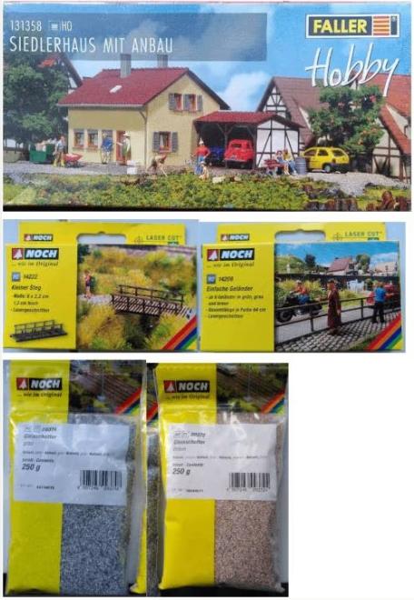 NOCH en FALLER gebouwen en scenery HO, Overige merken, Gelijkstroom of Wisselstroom, Brug, Tunnel of Gebouw, Nieuw