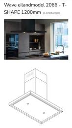 Nieuwe RVS Wave 2066.101 T-SHAPE eilandafzuigkap, Ophalen, Motor, Eilandschouwkap, Vrijstaand