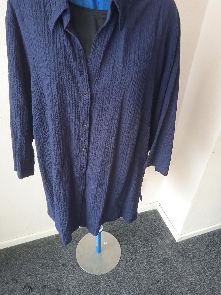 Ulla popken marine tuniek 50/52 6,00, Blauw, Blouse of Tuniek, Ulla Popken, Ophalen of Verzenden