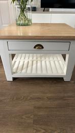 Riviera Maison salontafel 70x70 met lade en legplank, Ophalen, Gebruikt, 100 tot 150 cm, Vierkant