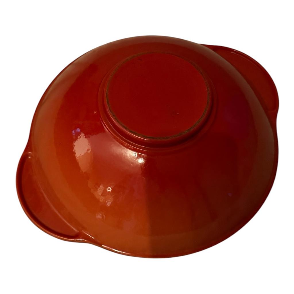 Wokpan Gietijzer oranje, Huis en Inrichting, Keuken | Potten en Pannen, Ophalen of Verzenden, Gebruikt, Gietijzer, Wok