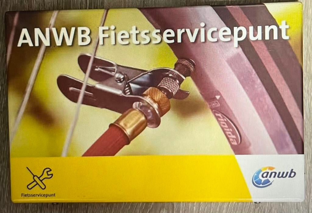 Emaille Bord ANWB Fietsservicepunt, Verzamelen, Ophalen of Verzenden, Gebruikt, Reclamebord