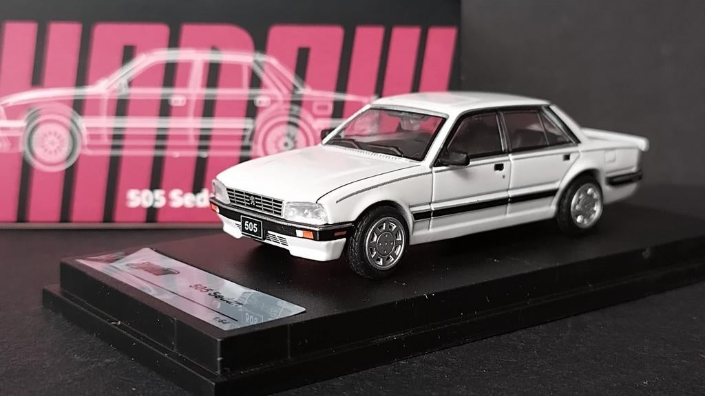 Peugeot 505 Berline Blanc Banquise 1:64 Shadow Pol, Hobby en Vrije tijd, Shadow, Auto, Verzenden, .