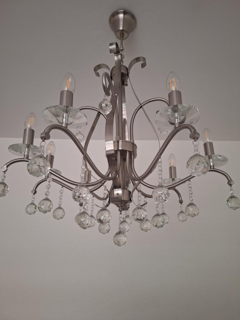 Kroonluchter kristal, Huis en Inrichting, Lampen | Kroonluchters, Ophalen of Verzenden, Glas