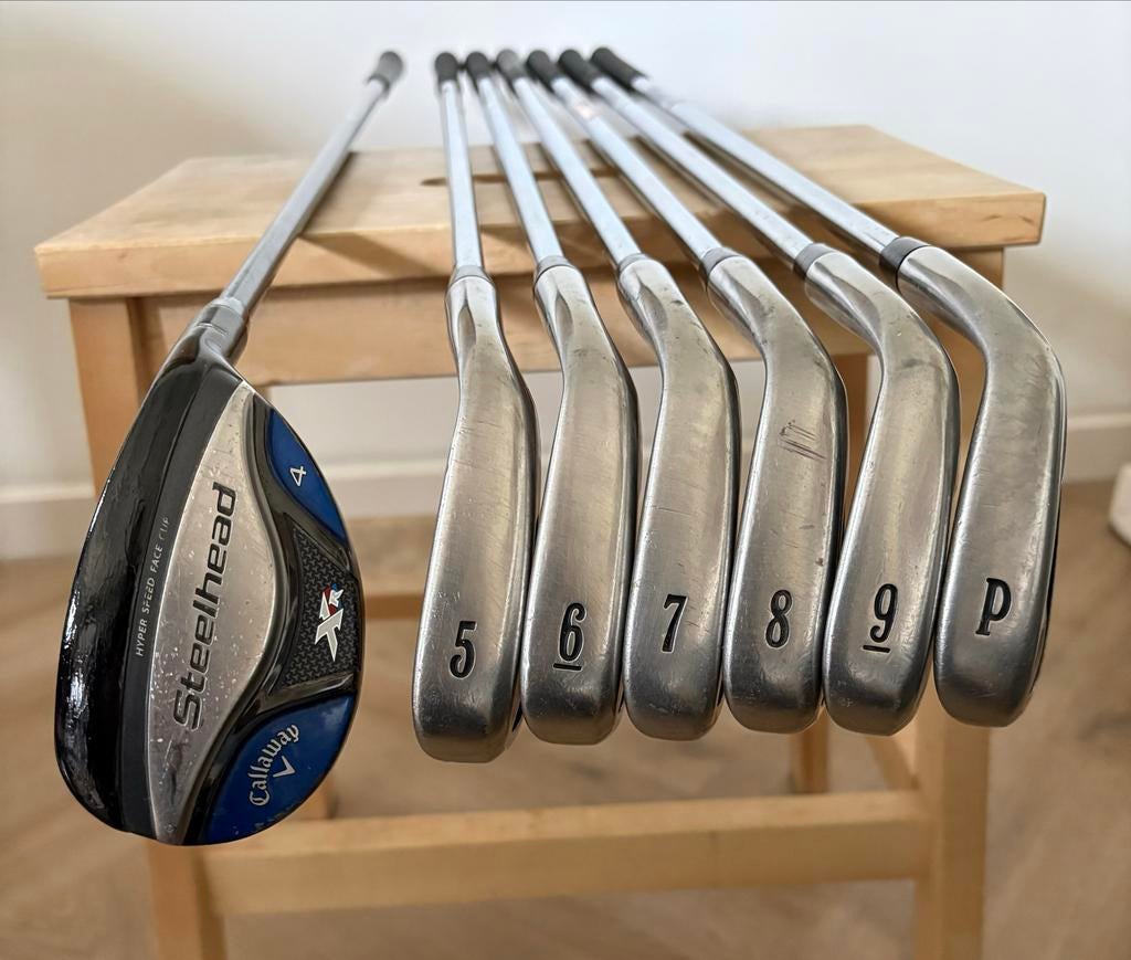 Callaway X-20 IJzerset & XR Hybrid 4, Ophalen of Verzenden, Gebruikt, Set, Callaway