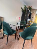 Westwing Fluweel velours eettafel stoelen Rachel, Huis en Inrichting, Stoelen, Ophalen, Zwart, Overige materialen, Modern , hotel chique