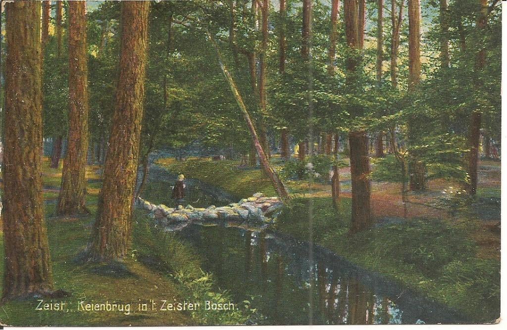 Zeist Keienbrug in;t Zeister Bosch., Ophalen of Verzenden, 1920 tot 1940, Ongelopen, Utrecht