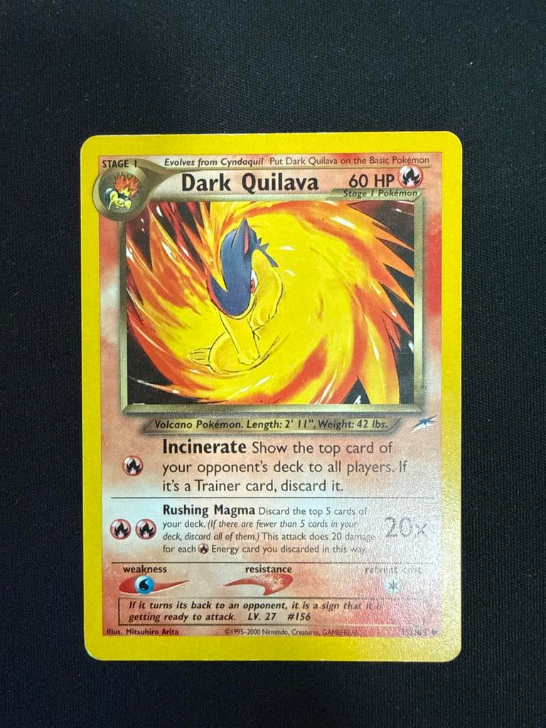 Pokémon kaart Dark Quilava, Ophalen of Verzenden, Gebruikt, Losse kaart