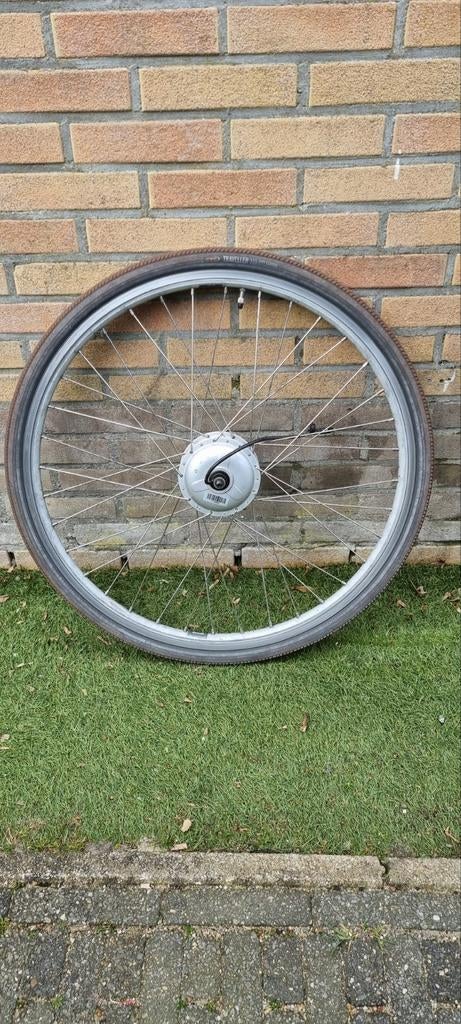 Vogue Voorwiel met Motor - Elektrische Fiets Onderdeel, Gebruikt, Vogue, Ophalen of Verzenden, Aluminium