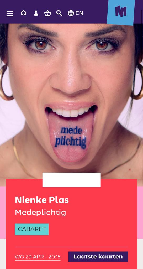 1eRang Kaartjes Tickets 2x Nienke Plas 29 Apr 2026 Meervaart, Tickets en Kaartjes, Theater | Cabaret en Komedie, Twee personen