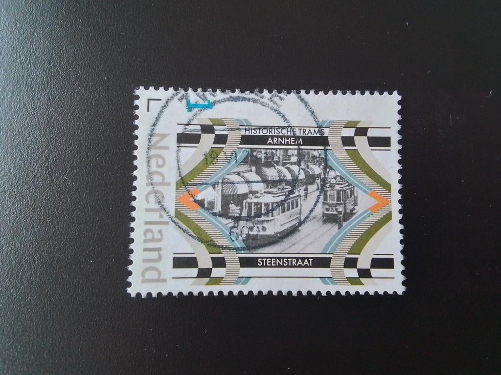 Nederland persoonlijke zegel gestempeld tram Arnhem, Ophalen of Verzenden, Na 1940, Gestempeld