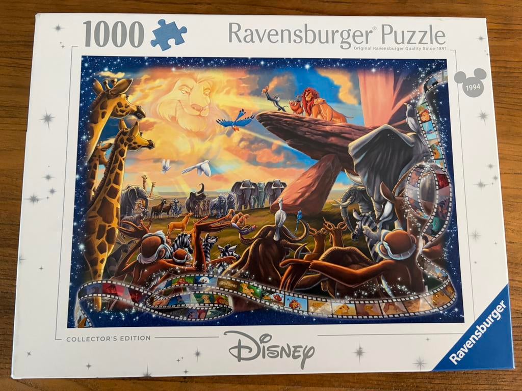 Puzzel lion king 1000 stuks Ravensburger, Ophalen of Verzenden, 500 t/m 1500 stukjes, Zo goed als nieuw