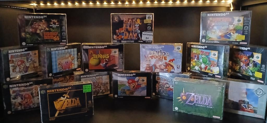 Nintendo 64 CIB collectie, Spelcomputers en Games, Spelcomputers | Nintendo 64, Ophalen, Zo goed als nieuw, Met 3 controllers of meer