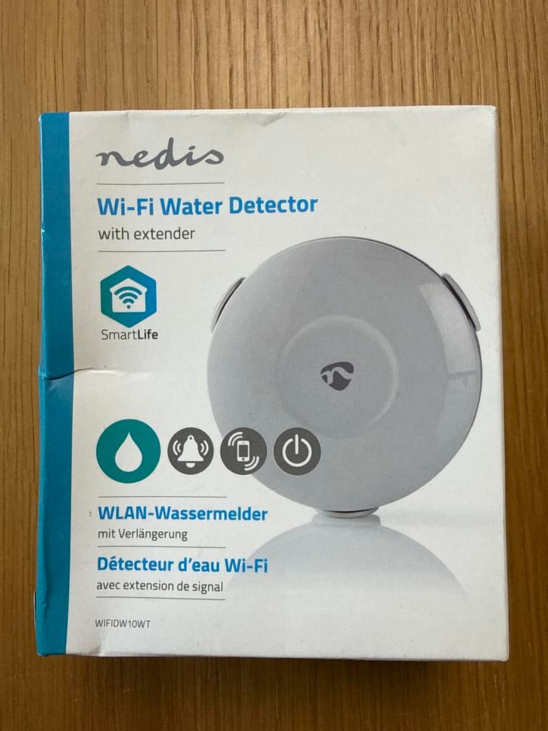 Nedis Wi-Fi Water Detector met Extender - Nieuw in doos, Detector, Sensor of Melder, Nieuw, Ophalen of Verzenden, Overige soorten