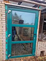 Te koop aluminium deurkozijn met deur, Ophalen, 120 cm of meer, Glas, 200 tot 215 cm