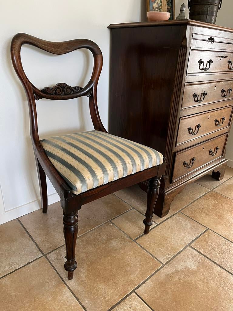 Antieke Engelse eetkamer stoel mahonie 1840, Ophalen