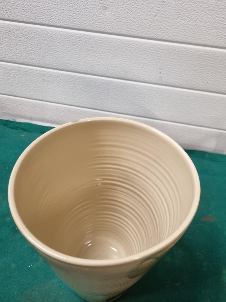 bloempot vaas met groen/gele vegen egbert design, Tuin en Terras, Bloempotten, Ophalen of Verzenden, 'T Olde Gre-j, Info@toldegrej.nl