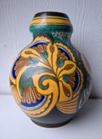 Zeldzaam mooie Gouda plateel Ivora vaas, Ophalen of Verzenden