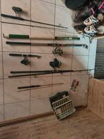 Set met diverse hengels, blinkers en dobbers, Ophalen