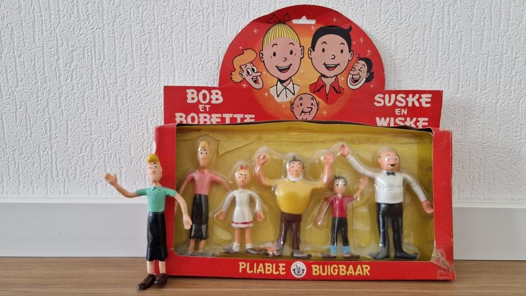 Suske en Wiske Buigpoppetjes, Scriptoria 1979, Ophalen, Suske en Wiske, Gebruikt, Beeldje of Figuurtje