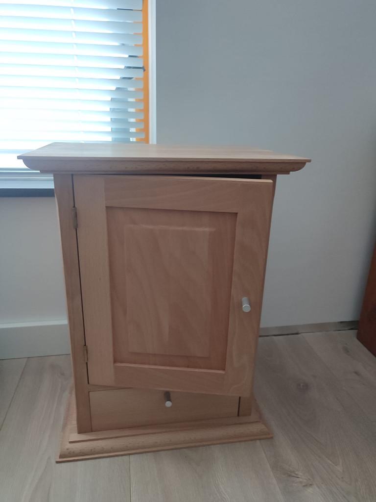 Beuken Nachtkastje, Ophalen, Minder dan 45 cm, Nieuw, Minder dan 55 cm