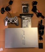 PlayStation 2 phat Zilver met HDD, controller en HDMI-adapte, Spelcomputers en Games, Gebruikt, Overige genres, 1 speler, Ophalen of Verzenden