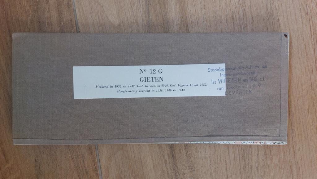 12G Gieten Anderen , Rolde , Grolloo Eext Stafkaart uit 1954, Boeken, Topografische Dienst Nederland, Ophalen of Verzenden, 1800 tot 2000