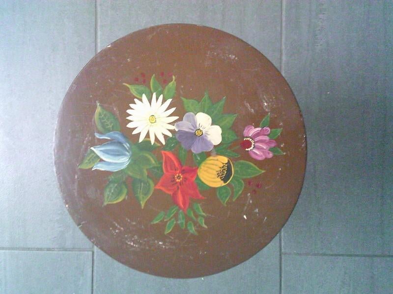 Brocante handgeschilderd melkkrukje met bloemen, Antiek en Kunst, Ophalen of Verzenden