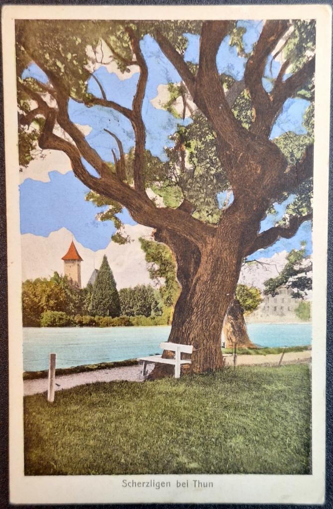 Thun Zwitserland 1912, Verzamelen, Ophalen of Verzenden, Voor 1920, Gelopen, Overig Europa