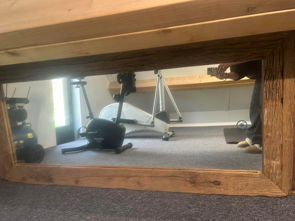 Grote spiegel met oud houten lijst 180x80, Antiek en Kunst, Antiek | Spiegels, Ophalen, Rechthoekig, 50 tot 100 cm, 150 tot 200 cm