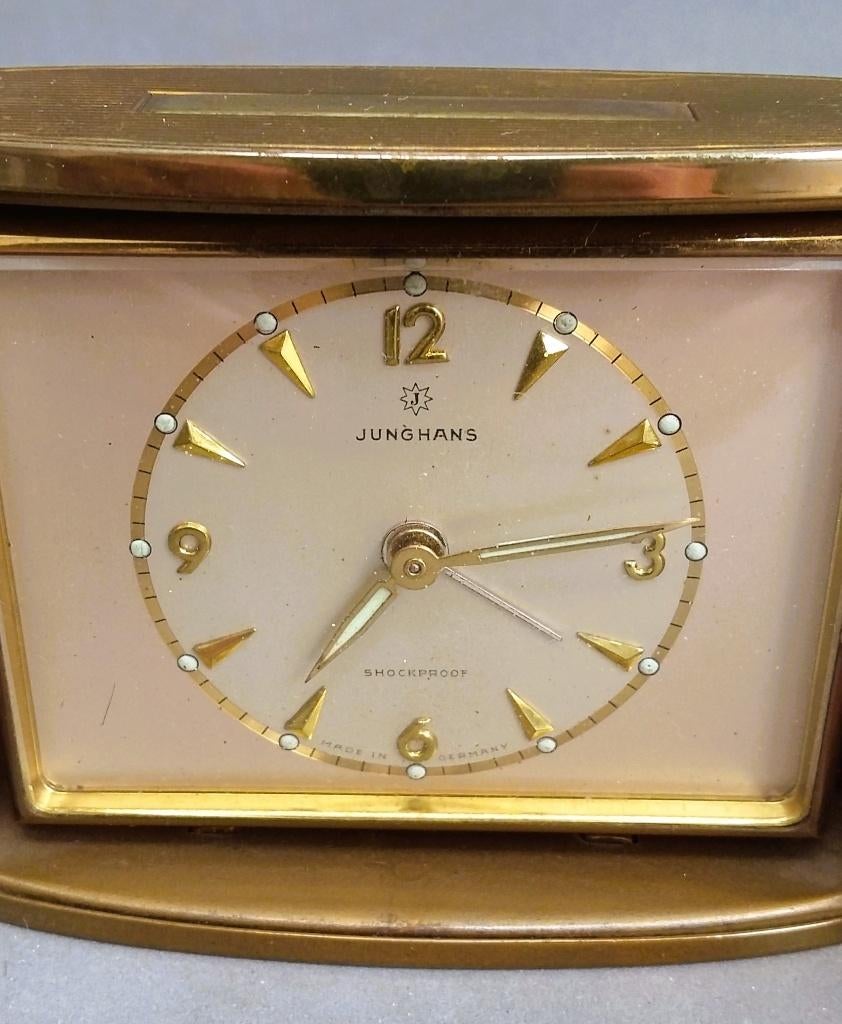 1945-1950 Reiswekker Reis Wekker met Alarm JUNGHANS Germany, Antiek en Kunst, Antiek | Klokken, Ophalen of Verzenden