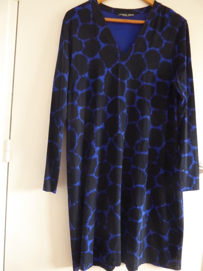 JUFFROUW JANSEN  jurk blauw zwart, Blauw, Maat 46/48 (XL) of groter, Ophalen of Verzenden, Zo goed als nieuw