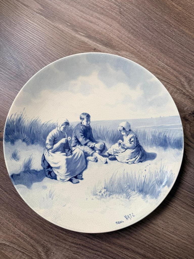 Porceleyne fles antiek delfts blauw bord gaaf, Antiek en Kunst, Ophalen of Verzenden