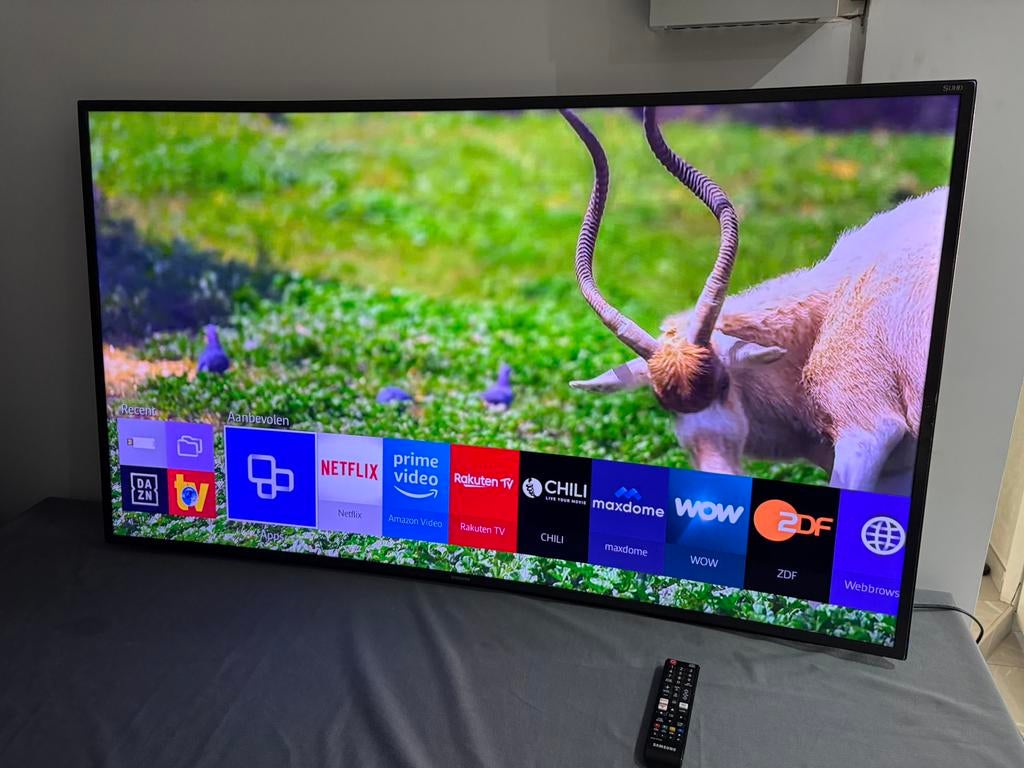 Samsung 55 inch Curved Smart TV Super Ultra HD HDR10 100Hz!, Ophalen, LED, Zo goed als nieuw, 100 Hz