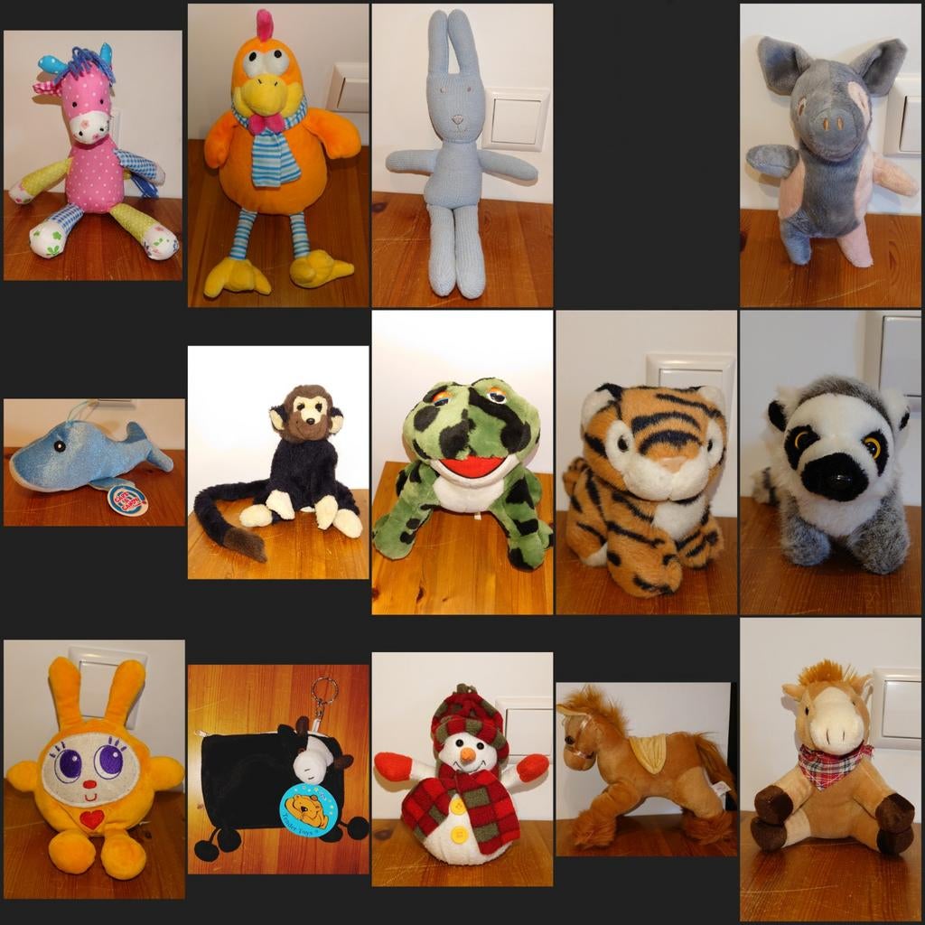 Verschillende pluche knuffels knuffel dieren beesten, Ophalen of Verzenden