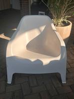 Kunststof tuinstoel beige 4 stuks, Tuin en Terras, Tuinstoelen, Ophalen, Zo goed als nieuw, Kunststof, Stapelbaar