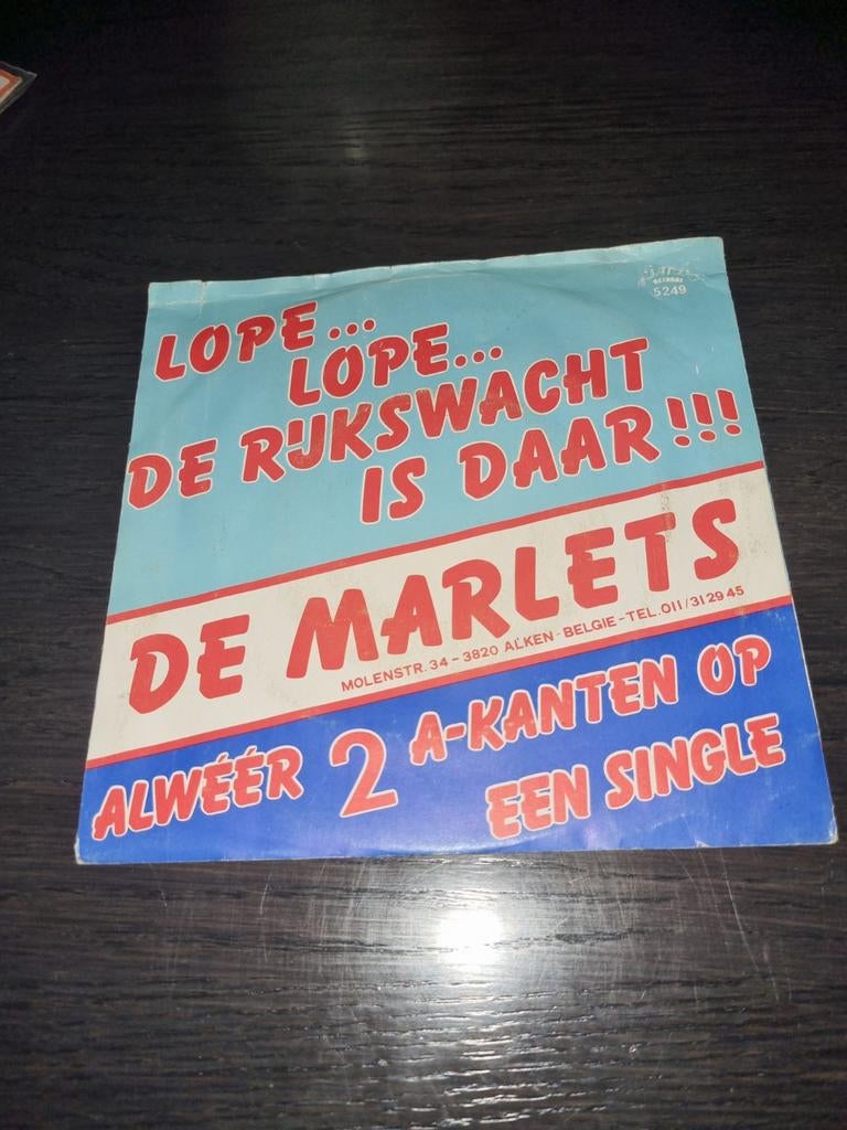 Piratensingle van de Marlets : awel merci ge zijt bedankt, Cd's en Dvd's, Vinyl | Nederlandstalig, Gebruikt, Overige genres, 7 inch