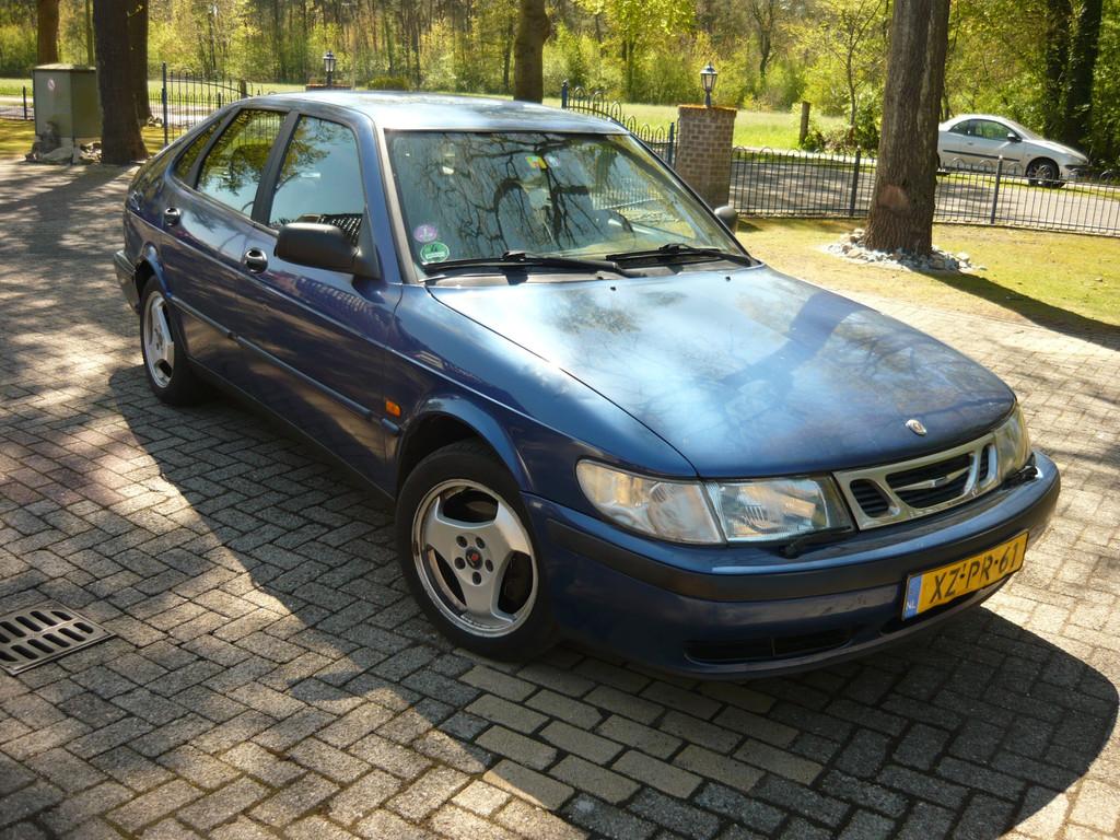 Saab 9-3 2.0 S, Auto's, Saab, Stof, Gebruikt, 4 cilinders, Blauw